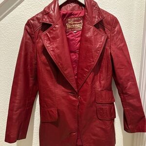 The Territory Ahead Women's Bold Red Leather Jacket